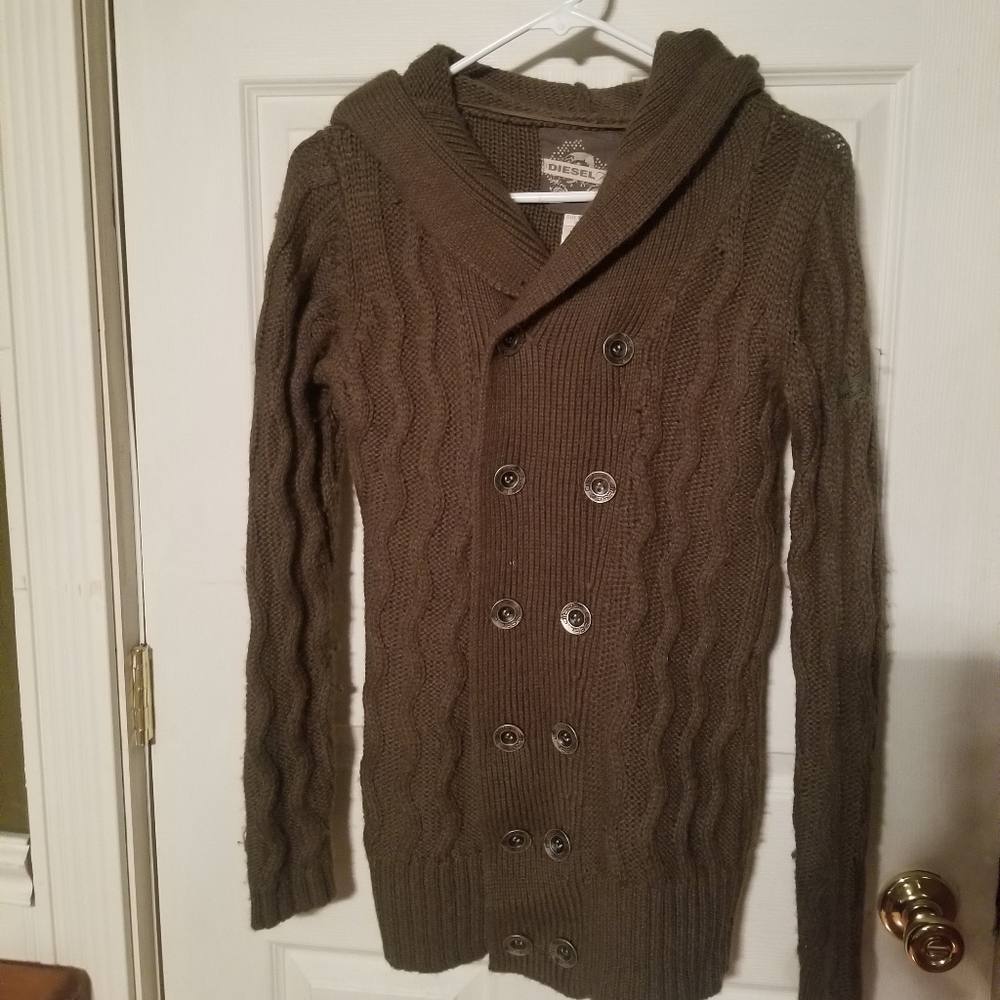 Green diesel sweater xxs warm hooded